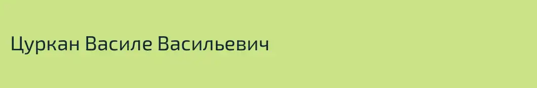 Цуркан Василе Васильевич